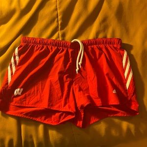 Red Adidas shorts